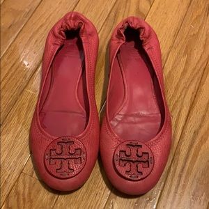 Tory Burch Pink Reva Flats